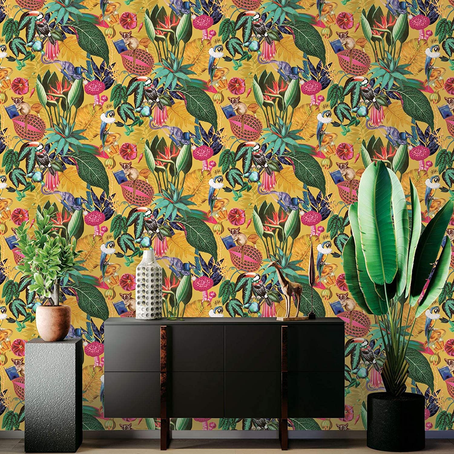 Wonderland Tropical Wallpaper