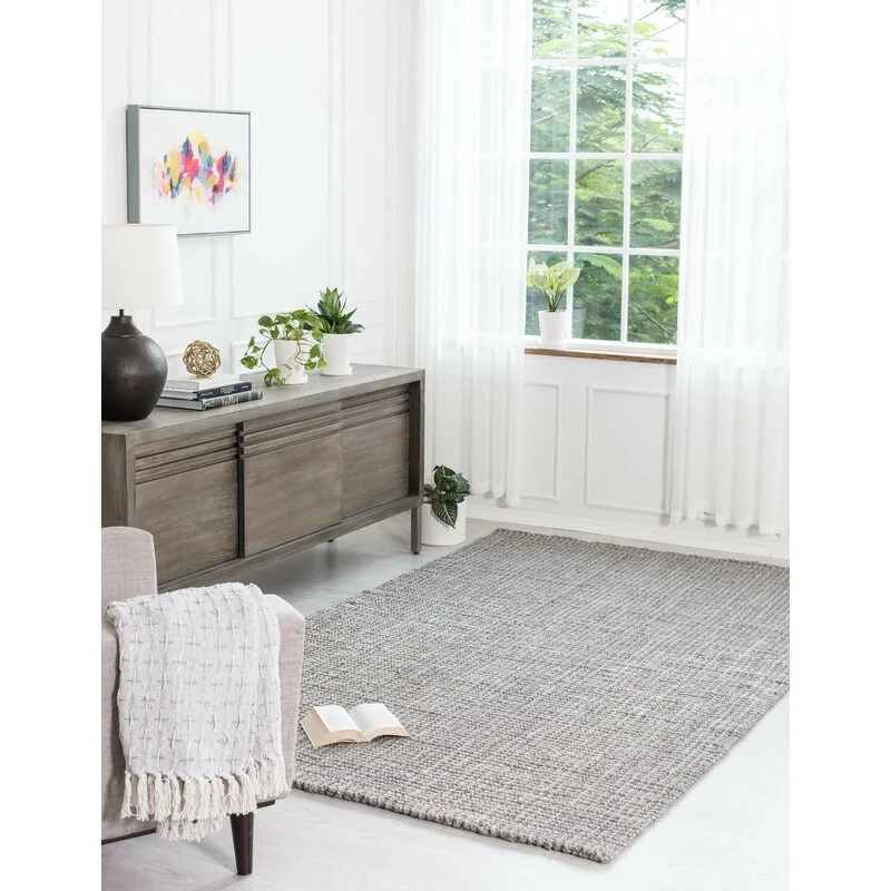 gray jute rug - Fayetteville Handmade Flatweave Jute/Sisal Area Rug in Gray