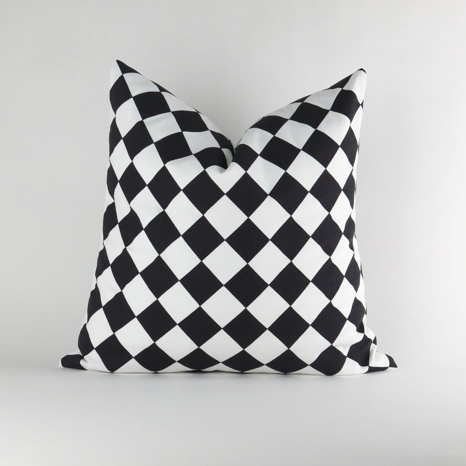 black and white buffalo plaid pillows - Checkered Pillow Cover -MANY SIZES- (Decorative Throw Pillow, Euro Sham) Diamond Black White by Premier Prints