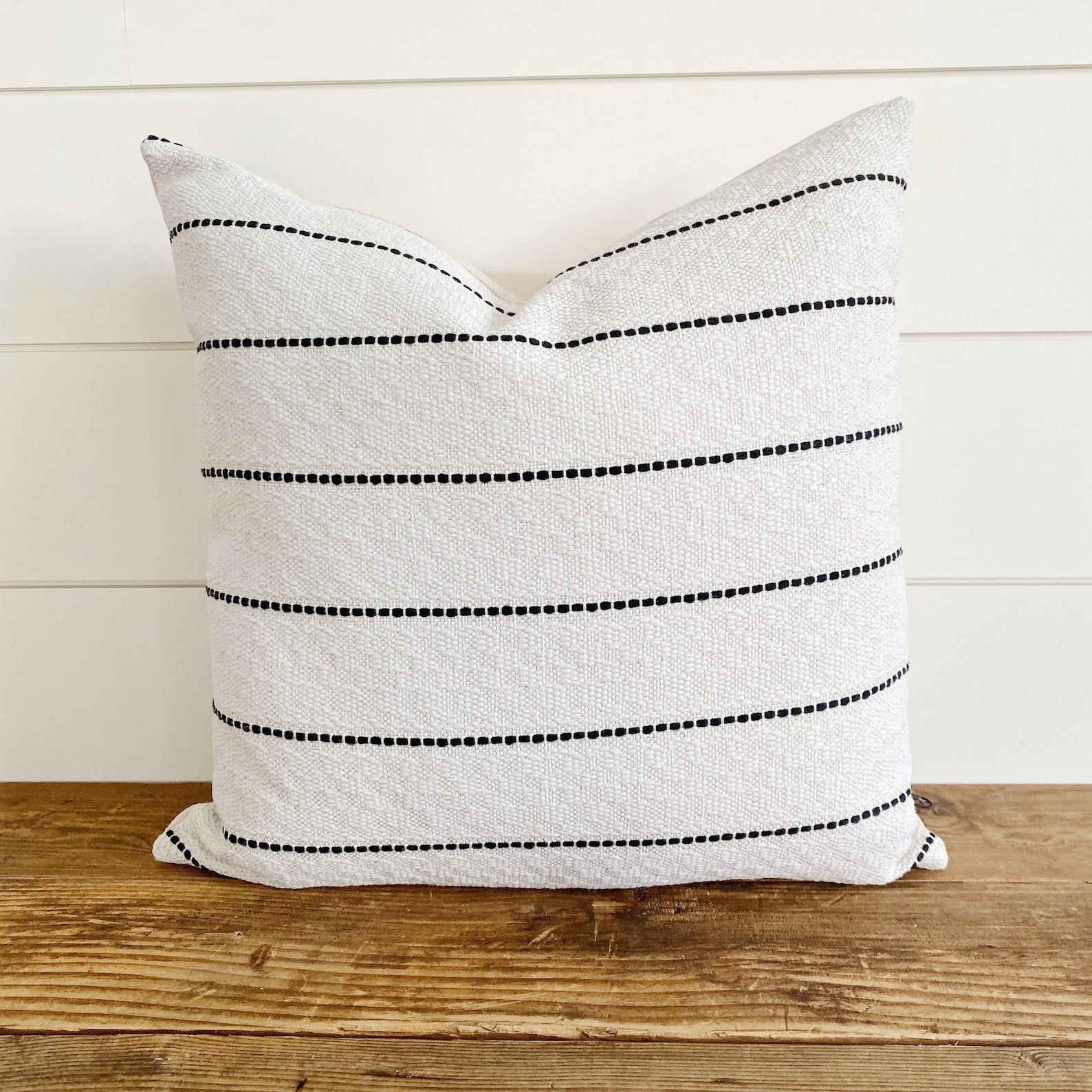 black and white striped pillow - HOLDEN || Black & White Striped Pillow Cover 