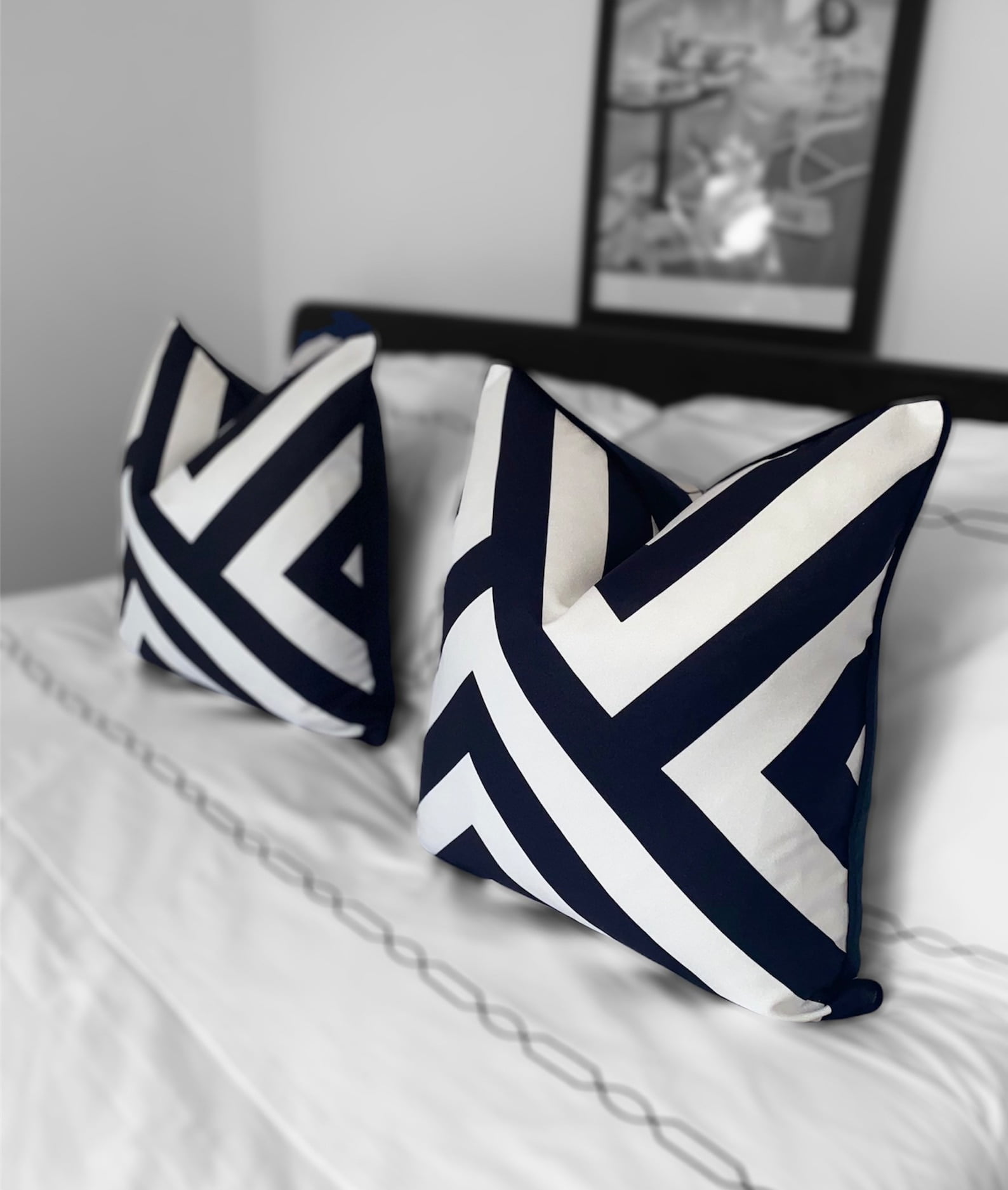 black and white chevron pillows - Geometric Cushion Pillow Chevron
