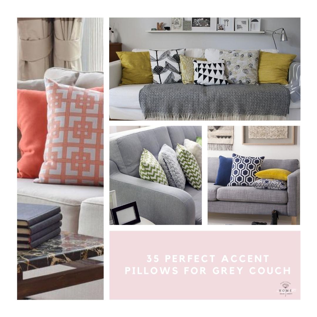 35 Perfect Accent Pillows for grey couch