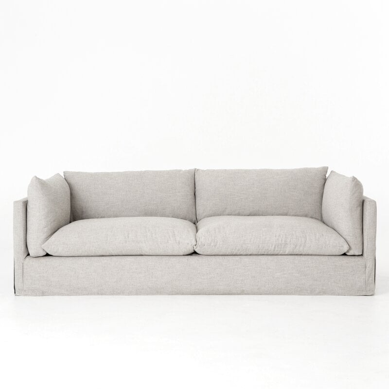 Crypton - 90'' Square Arm Slipcovered Sofa