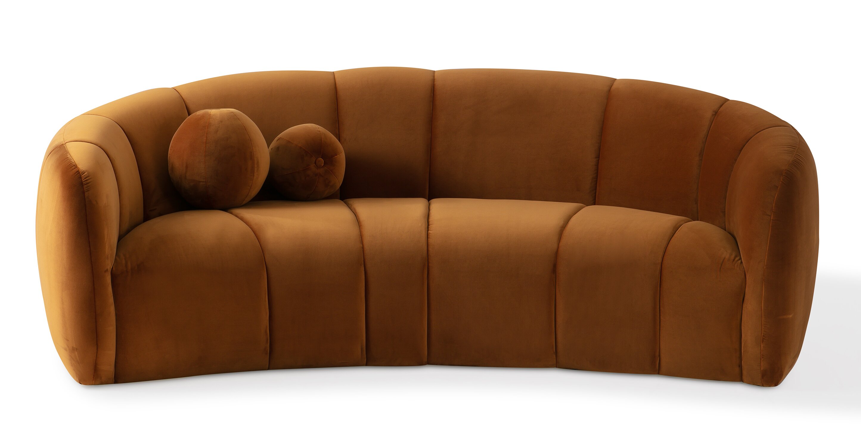 Dunnam 89.8'' Round Arm Curved Sofa