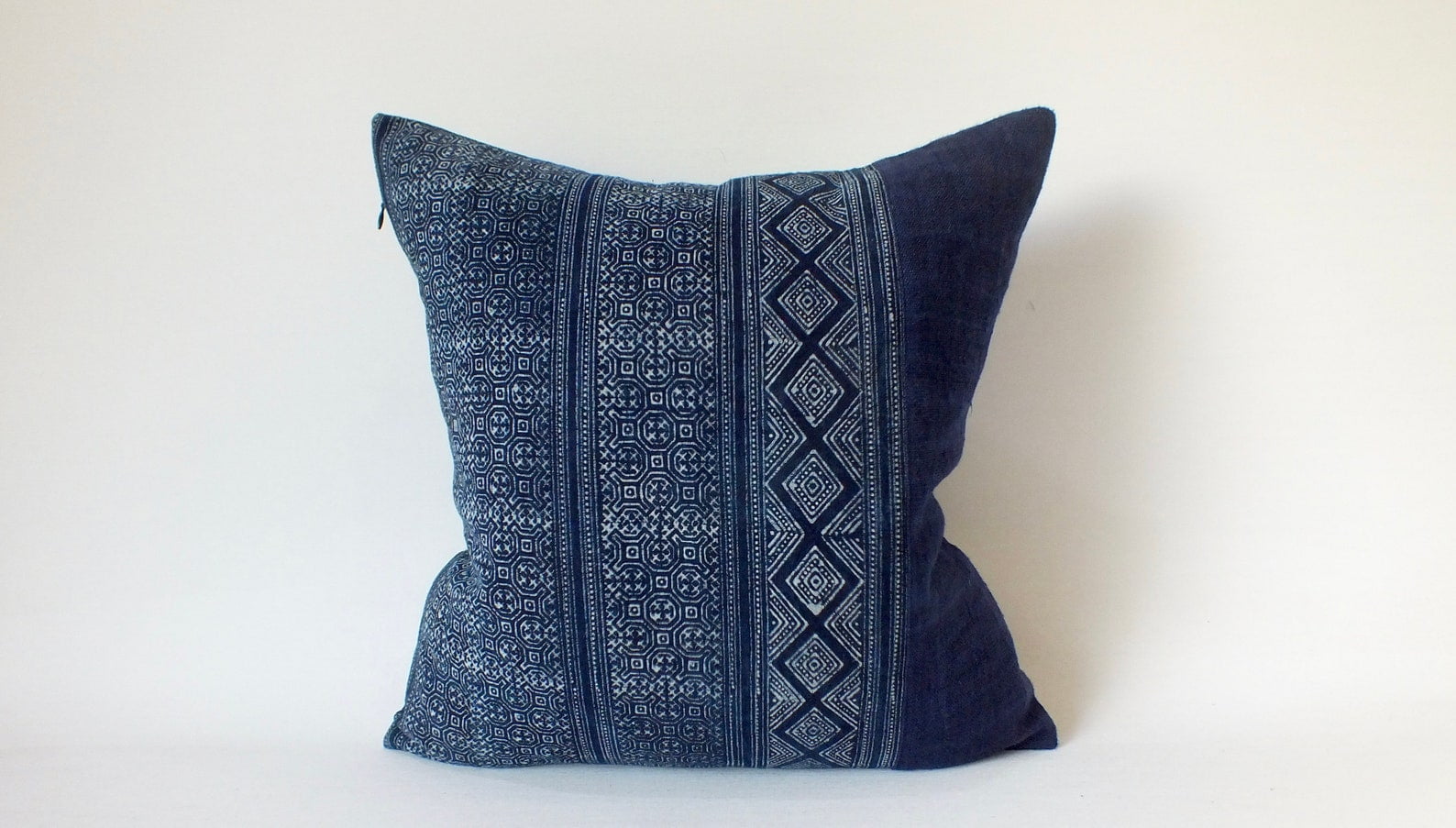 Blue Pillow - Blue pillow Handprinted Accent