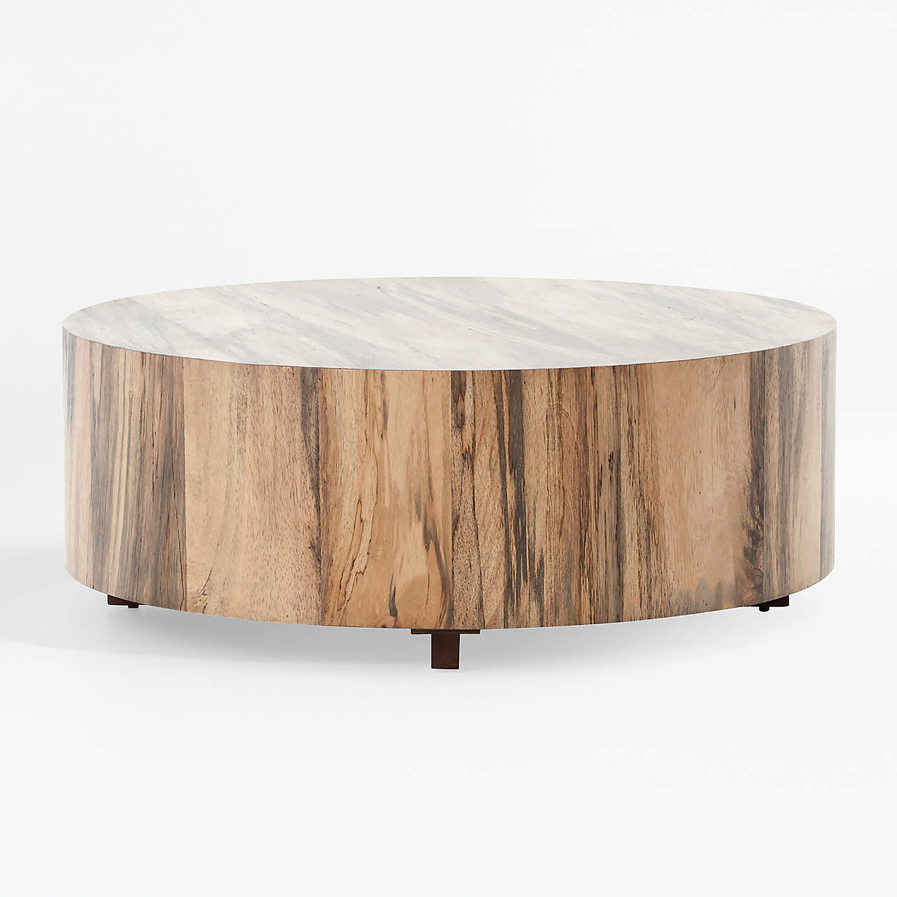 Dillon Spalted Primavera Round Wood Coffee Table