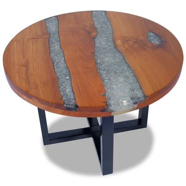 Narron Solid Wood Cross Legs Coffee Table