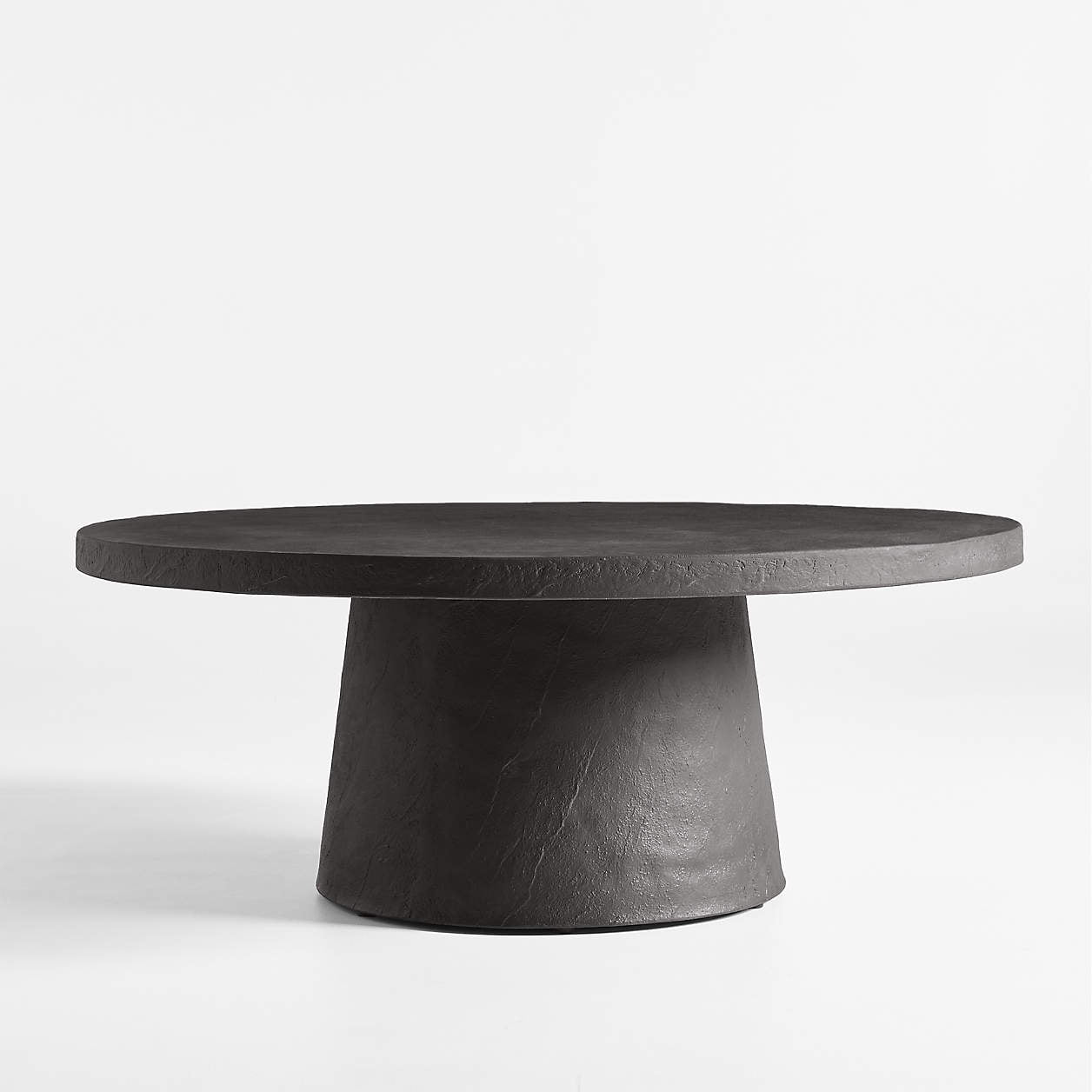 Willy Charcoal Brown Pedestal Coffee Table by Leanne Ford