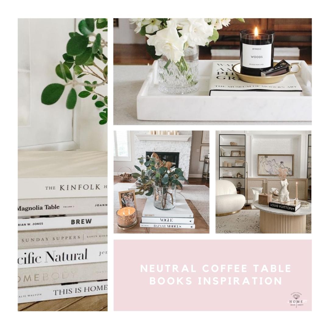 Neutral coffee table books Inspiration