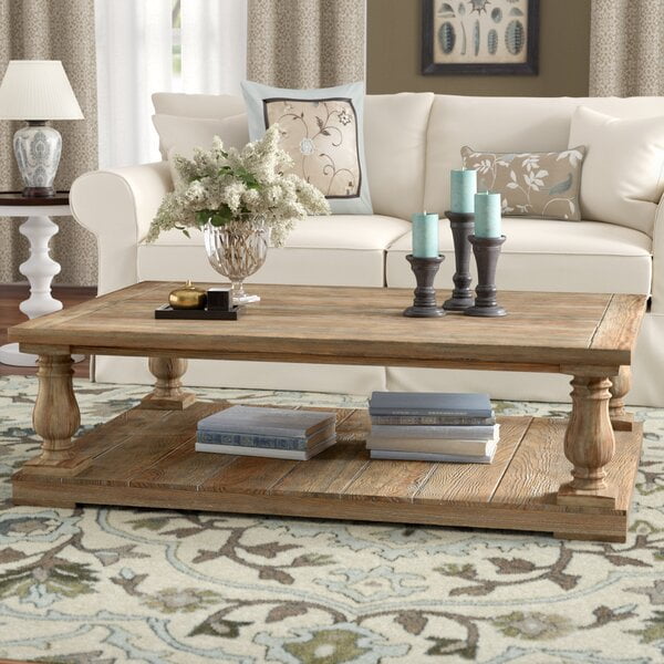 Neidig Solid Wood Coffee Table with Storage