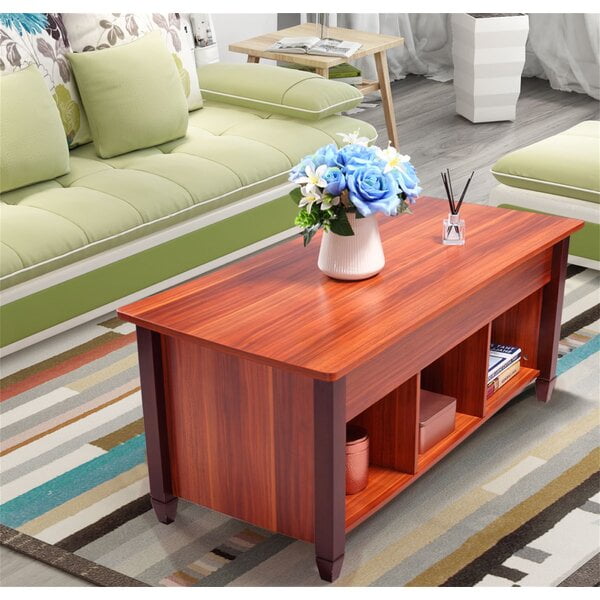 Lift Top 4 Legs Coffee Table with Storage