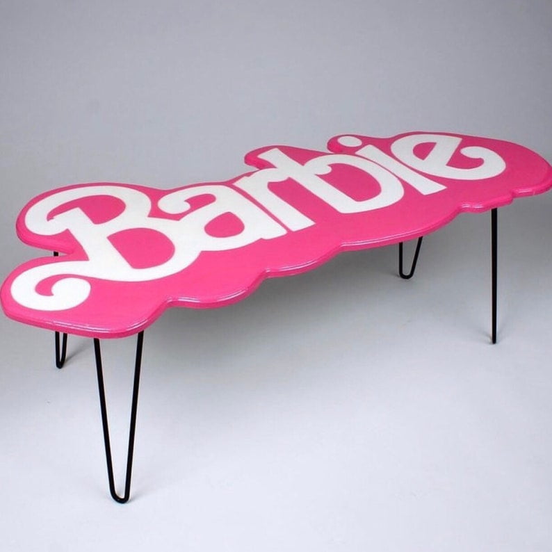 Pink Coffee Table, Custom Handmade Barbie Coffee Table, *For Custom Work Please Choose Custom Option*