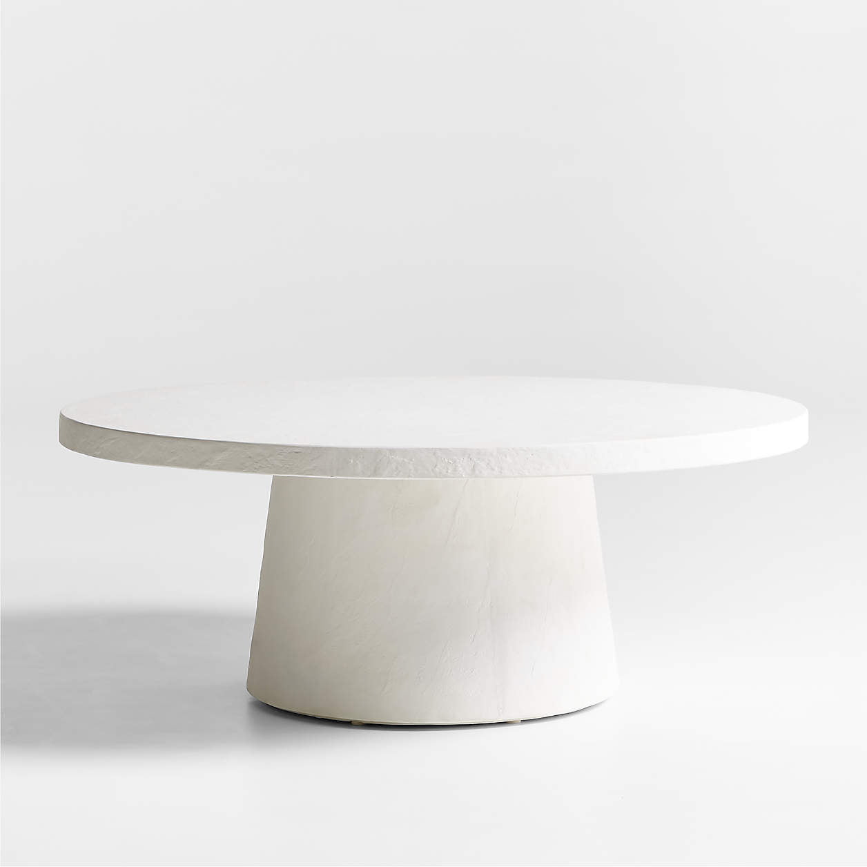 Willy White Pedestal Coffee Table by Leanne Ford