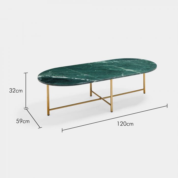 Green Marble Top Coffee Table