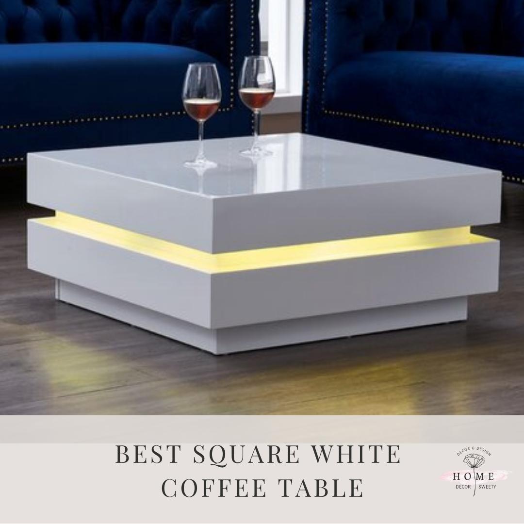 BEST Square White Coffee Table