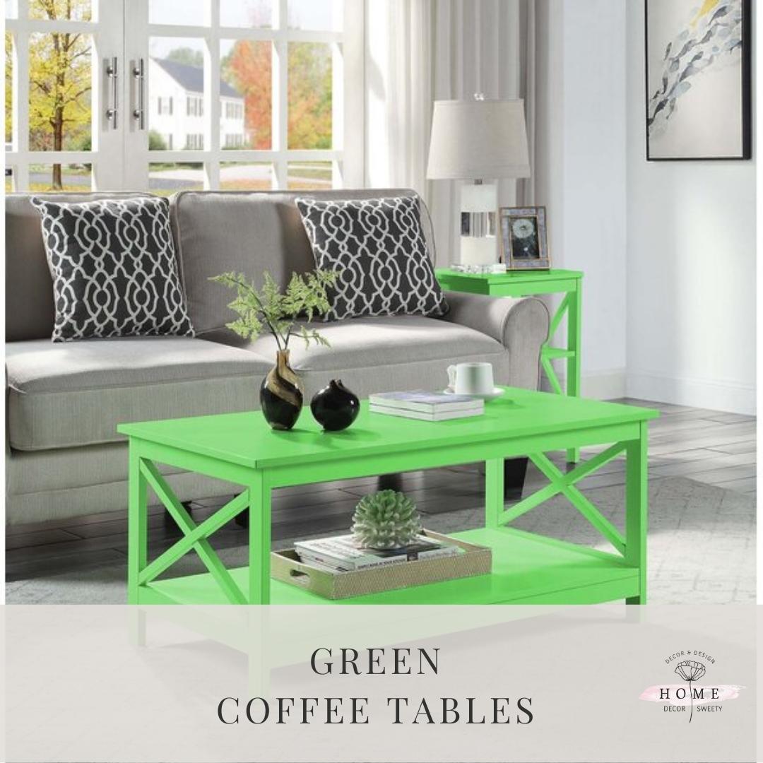 Selection of Green Coffee Tables