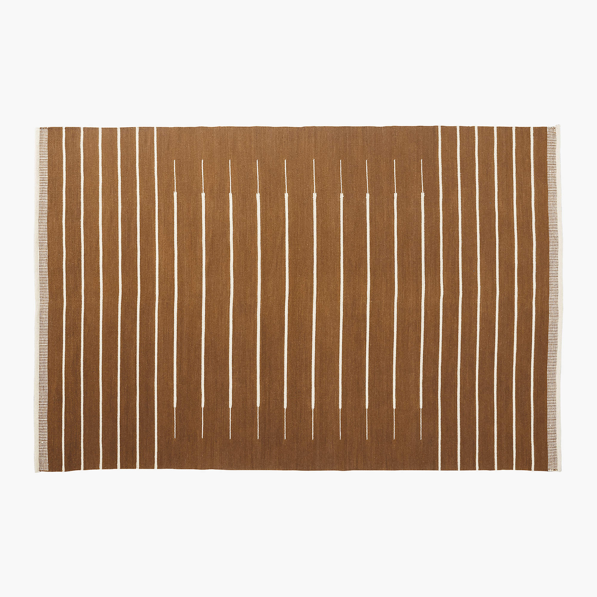 Copper with White Stripe Area Rug 6'x9'