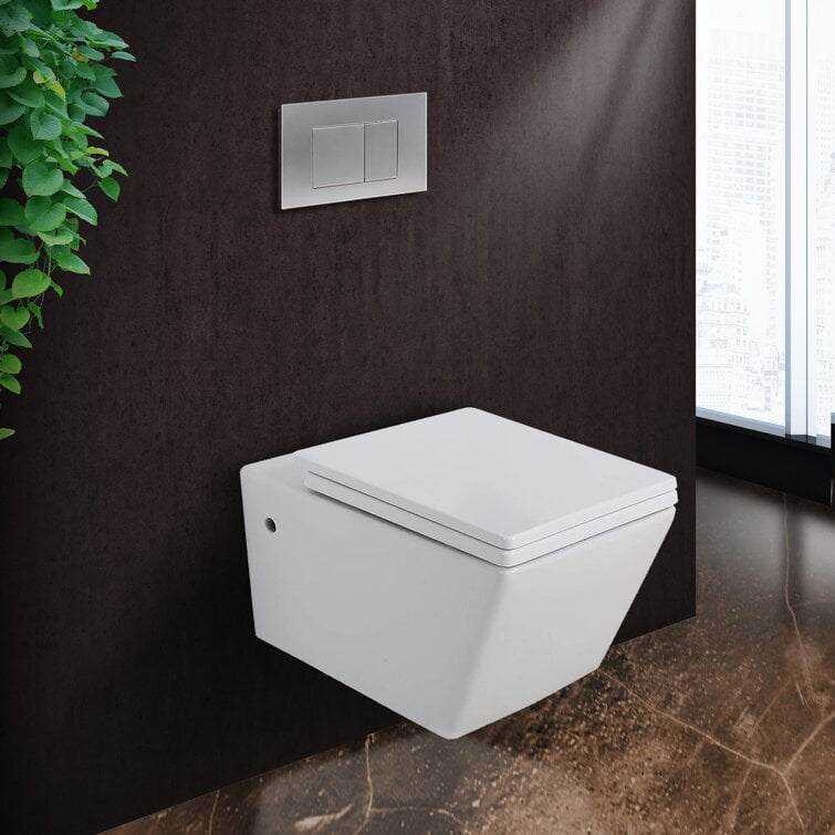 Stormon Dual-Flush Rectangular Wall Hung Toilet